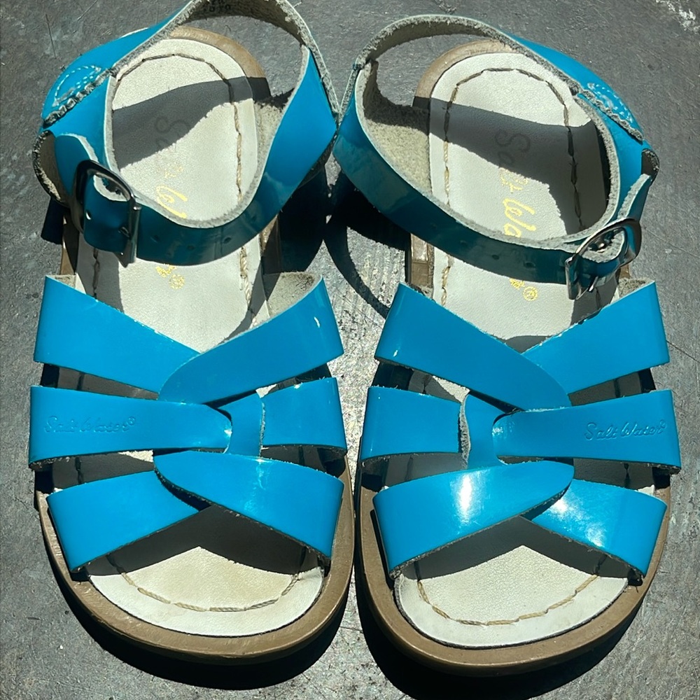 Salt water blue sandals